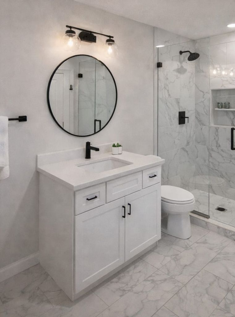 modern-walk-in-shower-white-vanity-oakville